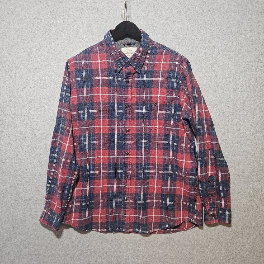 Men's Weatherproof Vintage Long Sleeve Plaid Button Up Shirt SiZe XL